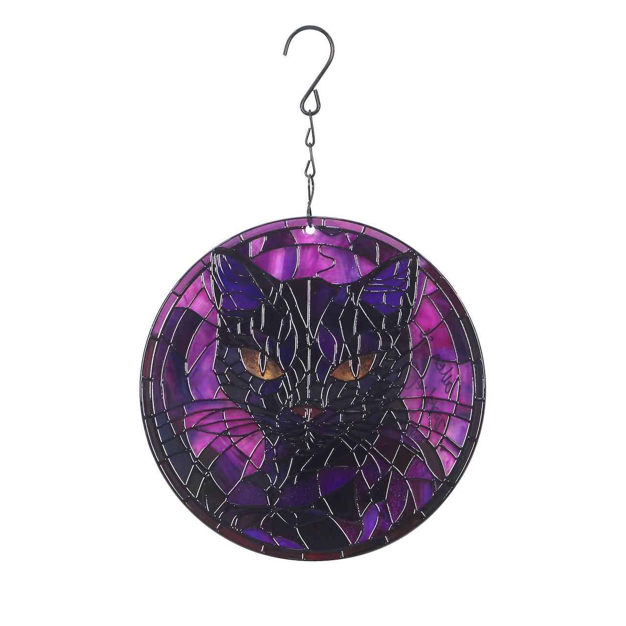 Chat mural décoratif en vitrail de 31,1 cm d’Ashland